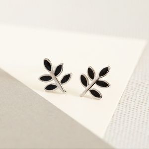 Dark Leaf Earrings